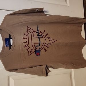 Men's Champion tshirt, XL, brown.